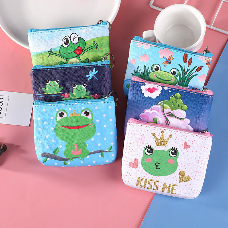Women's Souvenir Cute Frog Cartoon Change Card Holder