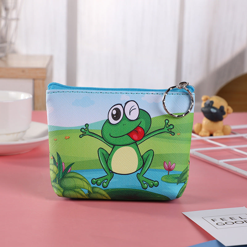 Women's Souvenir Cute Frog Cartoon Change Card Holder