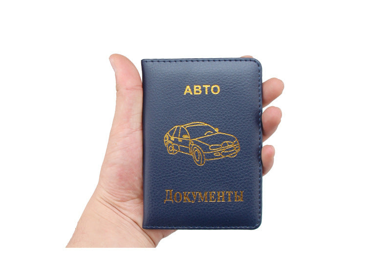 Ukraine Russian Driving License Leather Shell Motor Card Holder