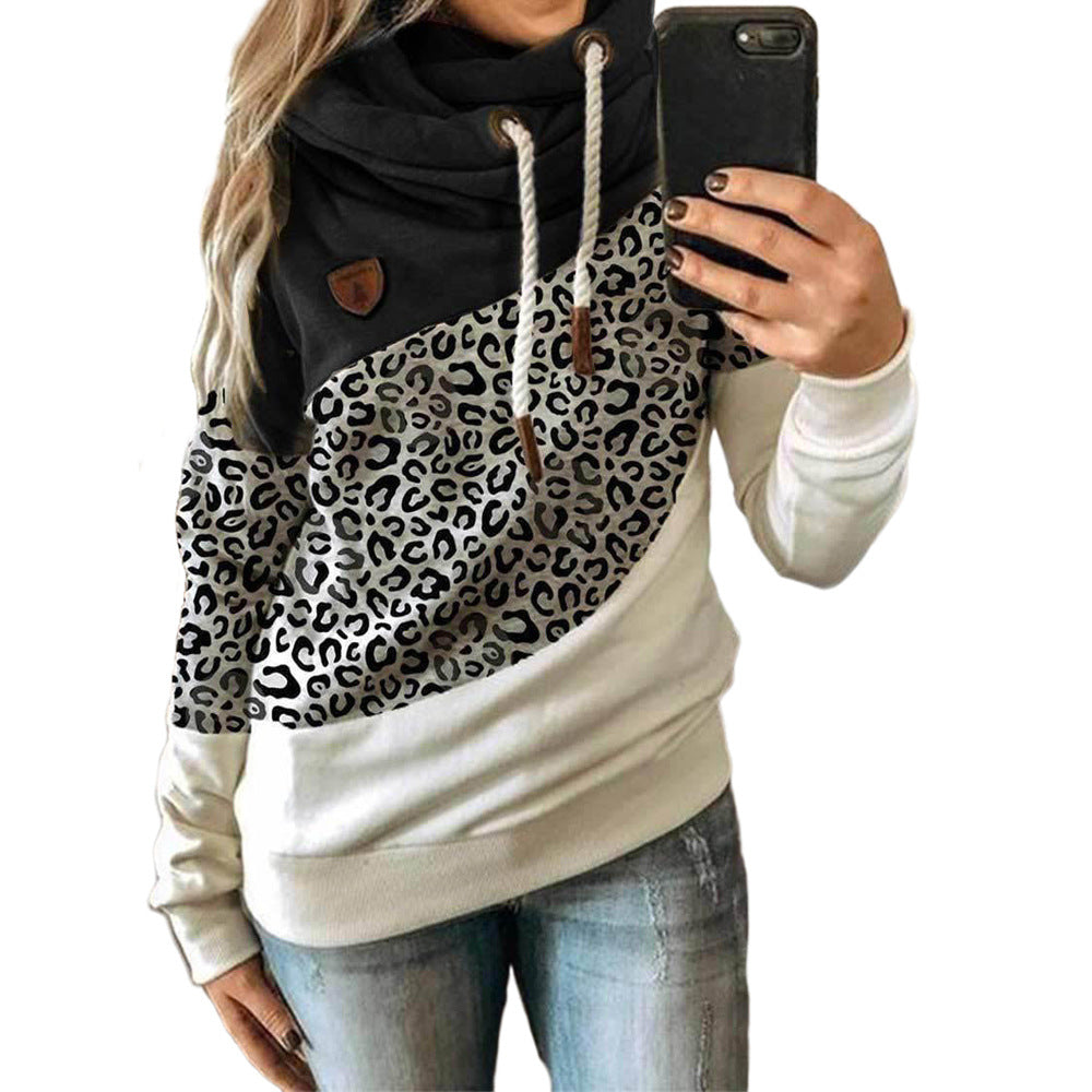 Women's Collar For Color Contrast Patchwork Loose Slimming Tops