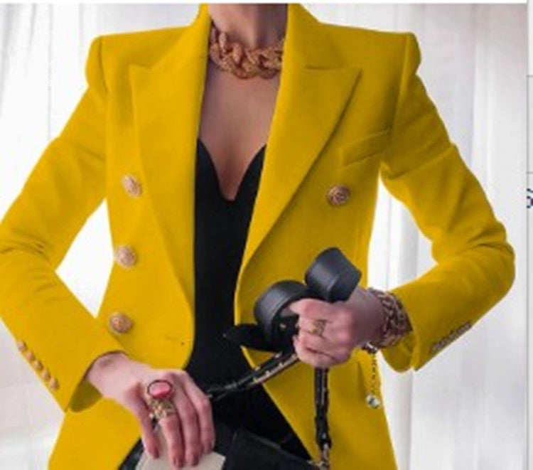 Classy Women's Solid Color Fashionable Casual Coats