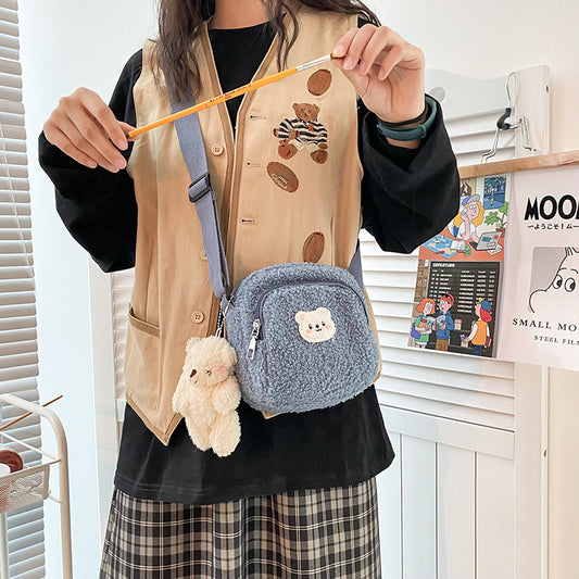 Vintage Style Cute Bear Lovely Lamb Crossbody Bags
