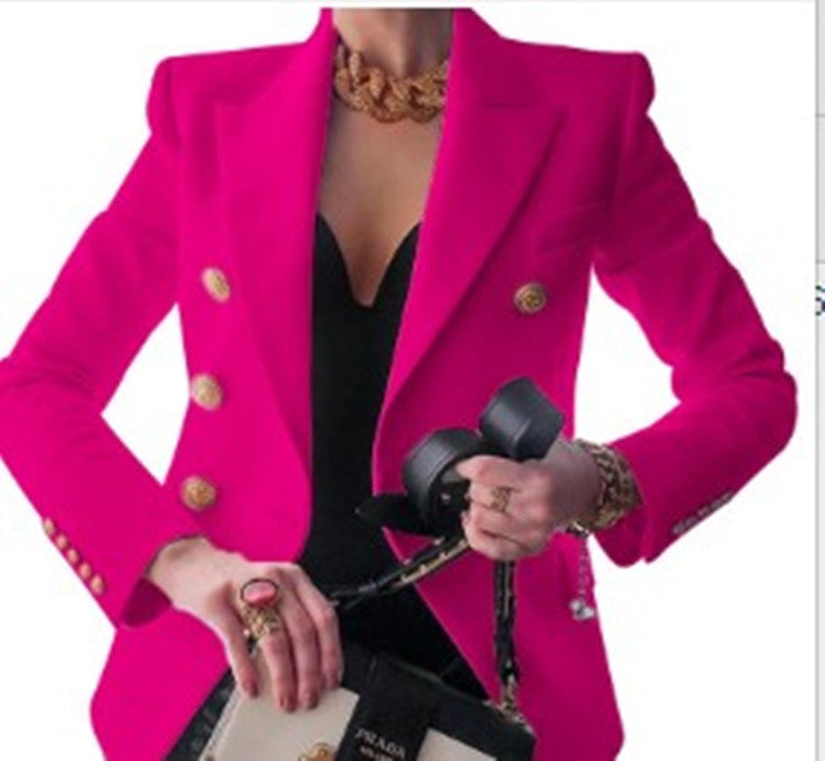 Classy Women's Solid Color Fashionable Casual Coats