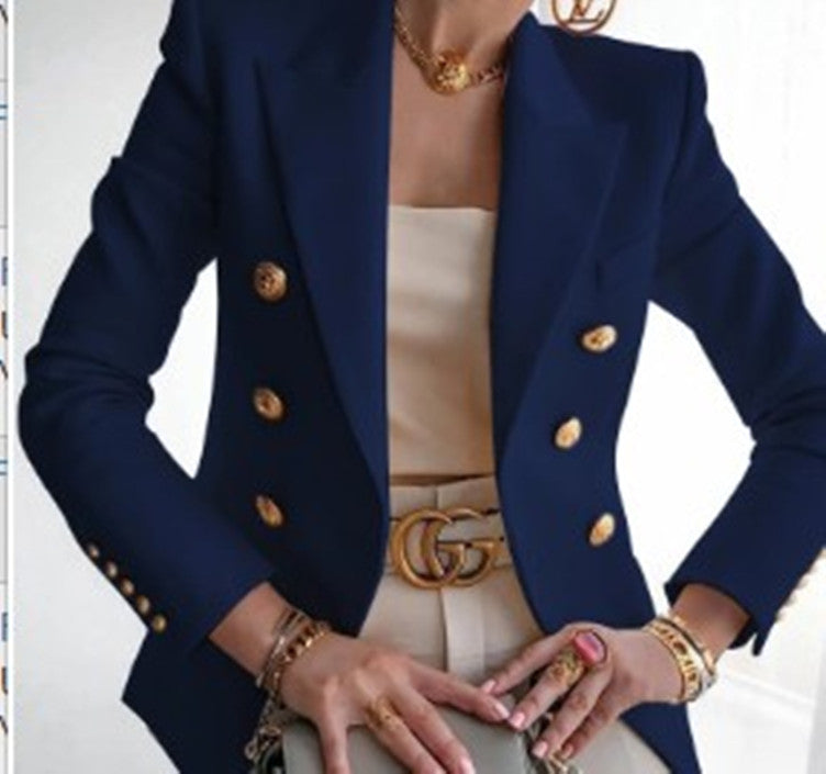 Classy Women's Solid Color Fashionable Casual Coats