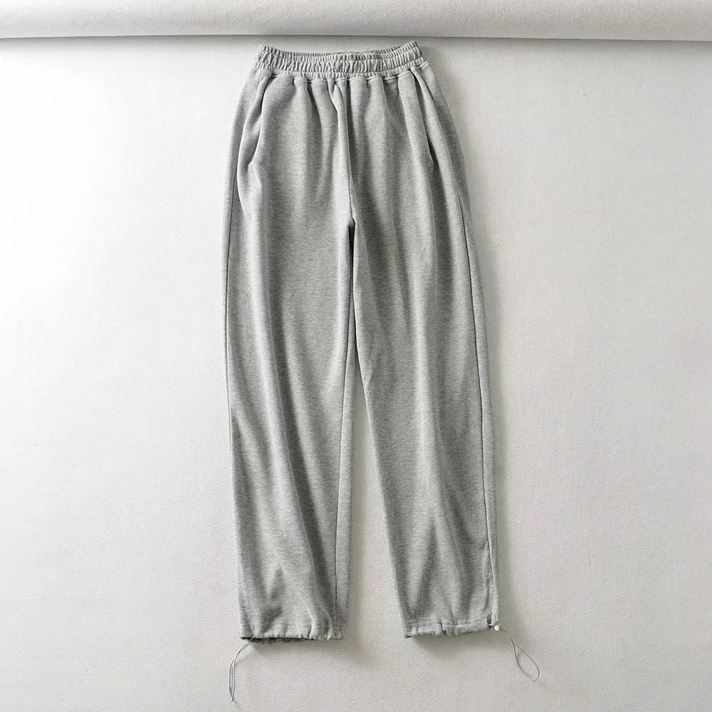 Women's Fashion Autumn Elastic High Waist Two-way Pants