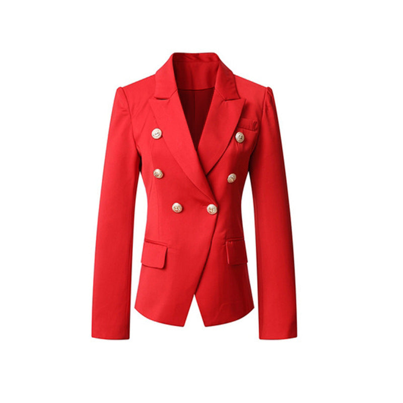 Women's Breasted Solid Color Slim Fit Slimming Blazers