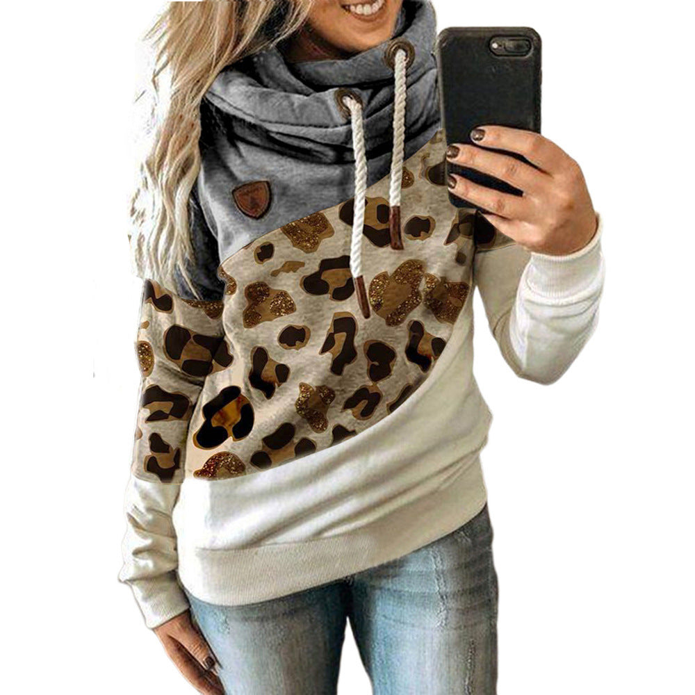 Women's Collar For Color Contrast Patchwork Loose Slimming Tops
