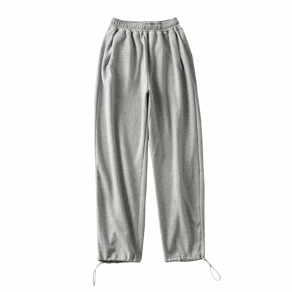 Women's Fashion Autumn Elastic High Waist Two-way Pants
