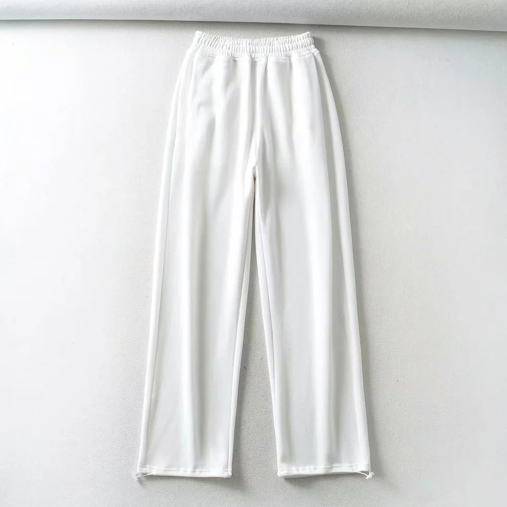 Women's Fashion Autumn Elastic High Waist Two-way Pants