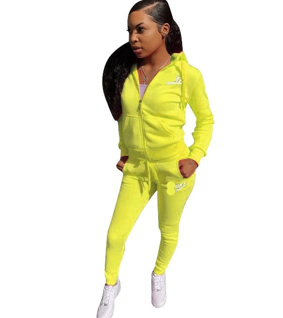 Women's Sportswear Slim Fit Fashion Casual Two-piece Suits