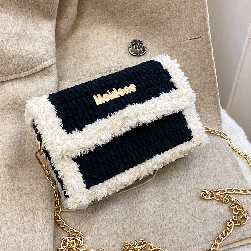 Women's Hand-woven Material Homemade Wool Ice Bar Crossbody Bags