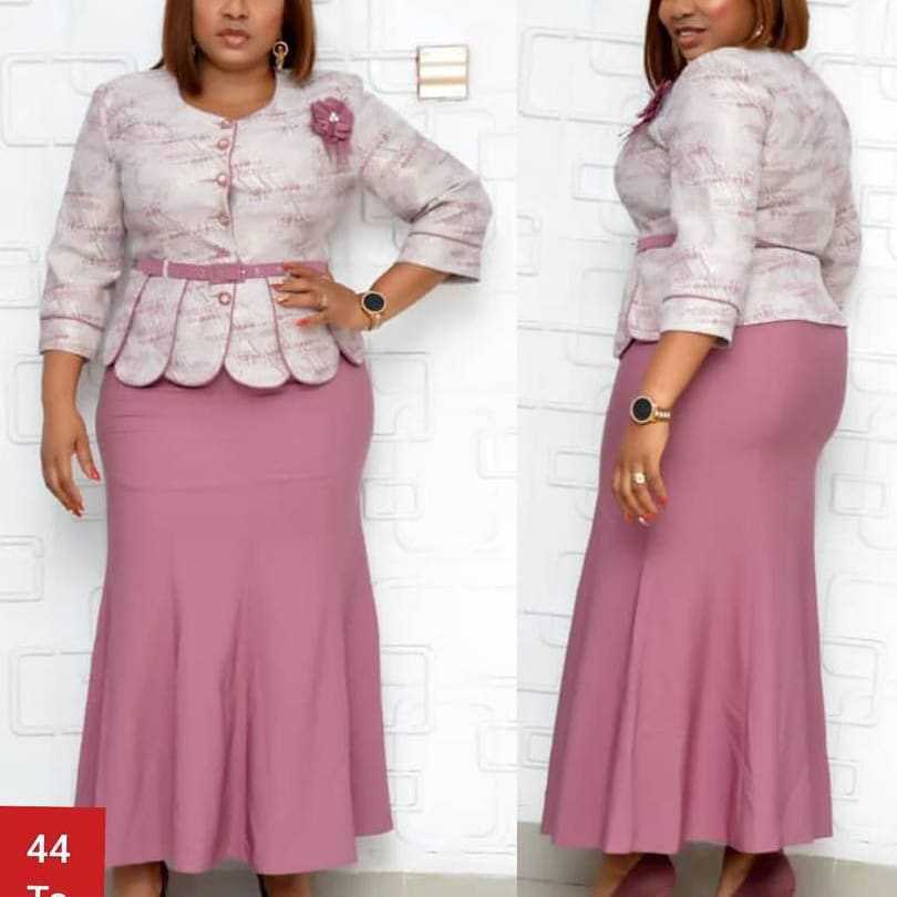 Women's African Wear Large Printed Two-piece Pack Suits