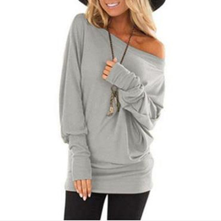 Women's Clothes Long Sleeve Autumn Solid Color Women's T-shirt