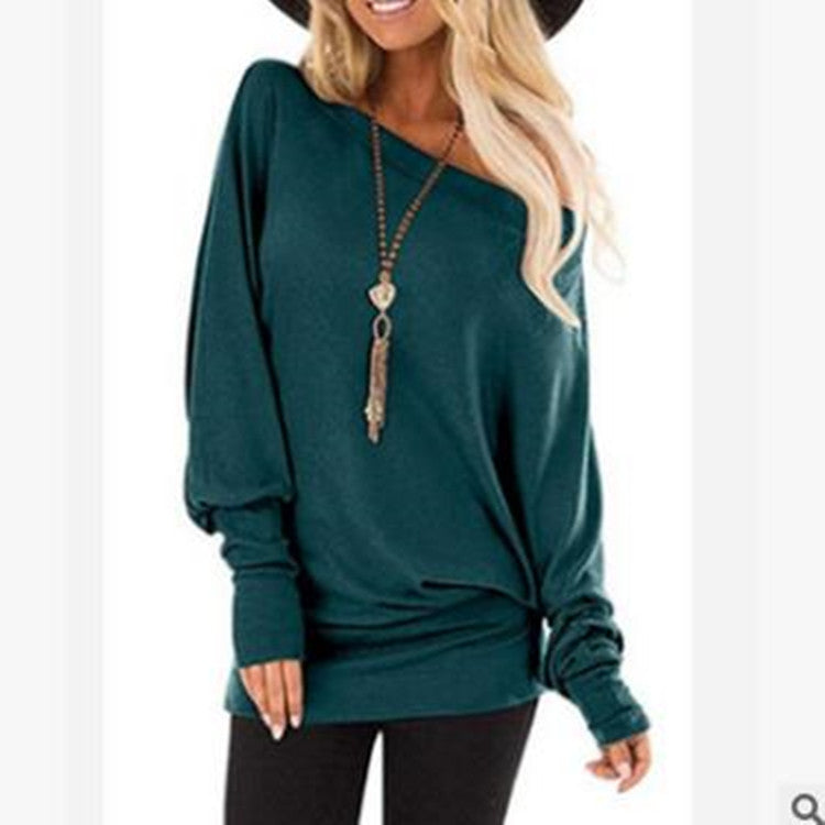 Women's Clothes Long Sleeve Autumn Solid Color Women's T-shirt