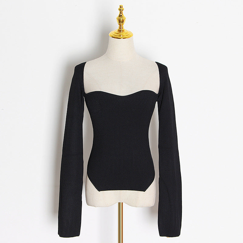 Niche Design Knitted Autumn Sneaky Sexy Sweaters