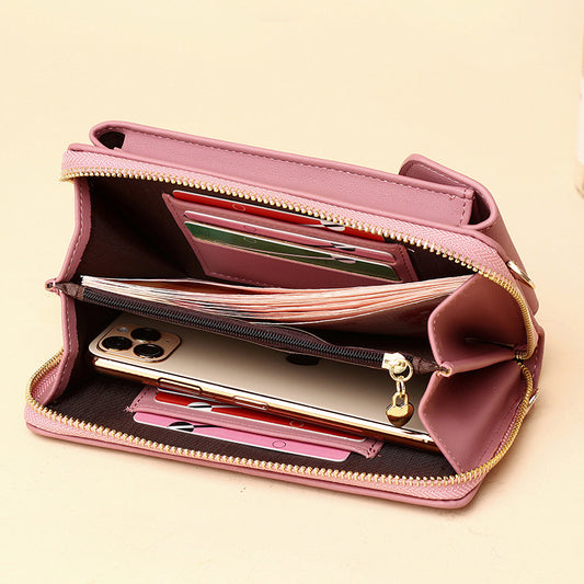 Mobile Female Long Clutch Large Capacity Bags