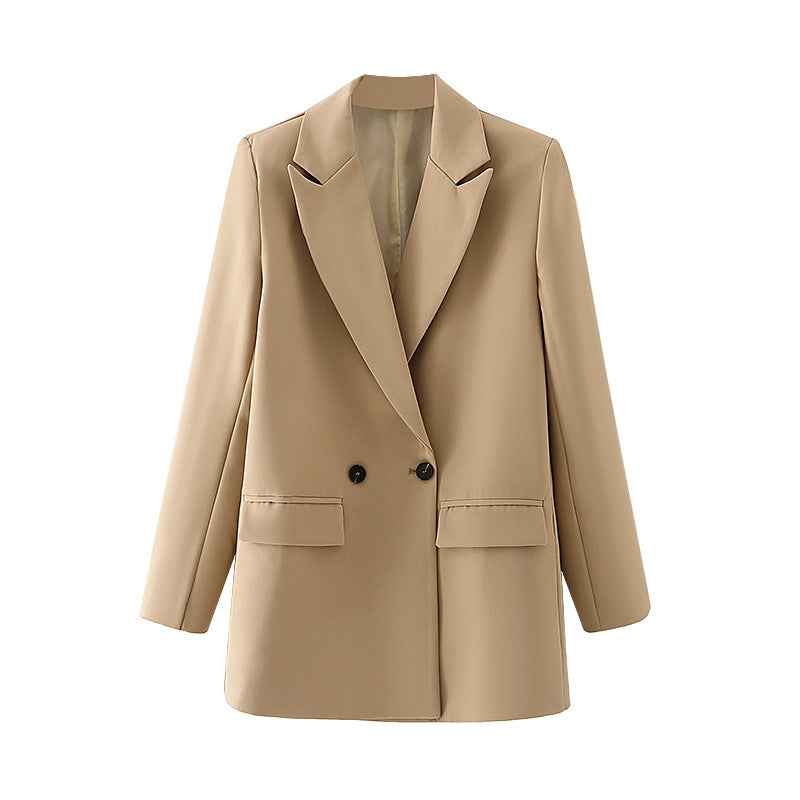 Women's Elegant Color Fashion Light Gray Blazers