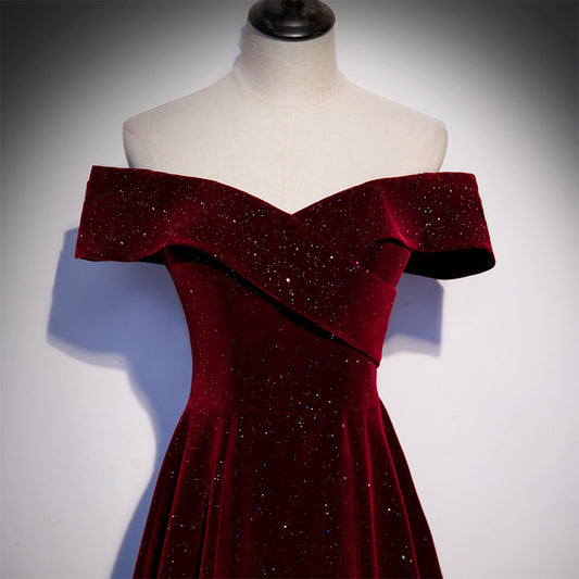 Women's Toast Dress Bride Spring Veet Wine Wedding Dresses