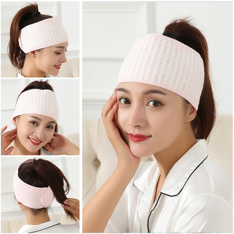 Elastic Band Velcro Confinement Headscarf Face Washing Bags