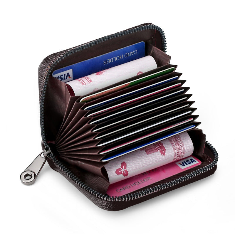 Women's & Men's & Expanding Versatile Large Capacity Zipper Card Holder