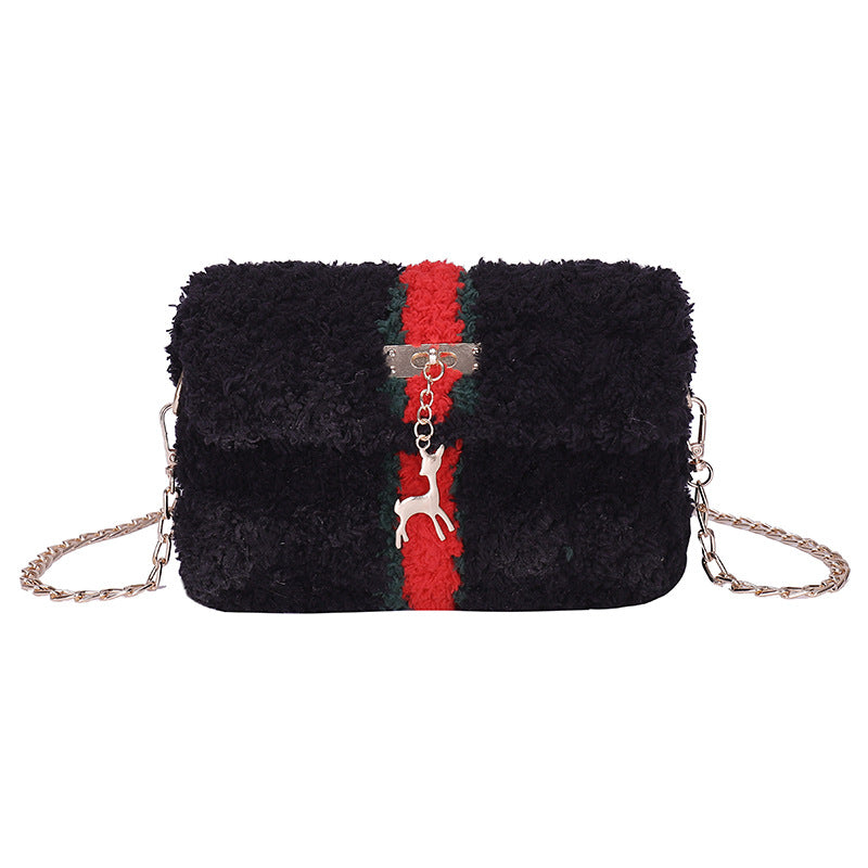 Women's Hand-woven Material Homemade Wool Ice Bar Crossbody Bags
