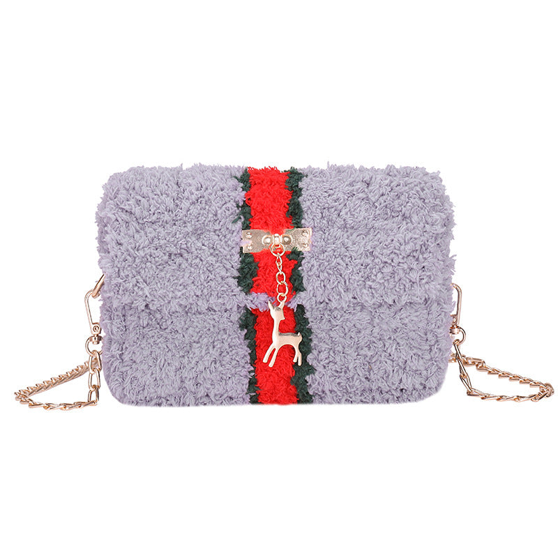 Women's Hand-woven Material Homemade Wool Ice Bar Crossbody Bags