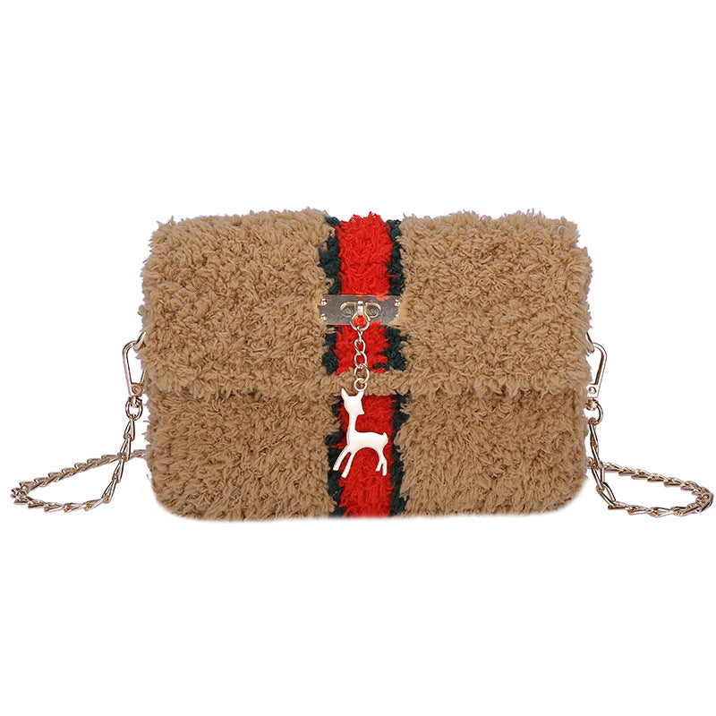 Women's Hand-woven Material Homemade Wool Ice Bar Crossbody Bags