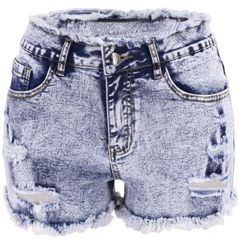 Women's Low Waist Skinny Hip Raise Ripped Women's Jeans