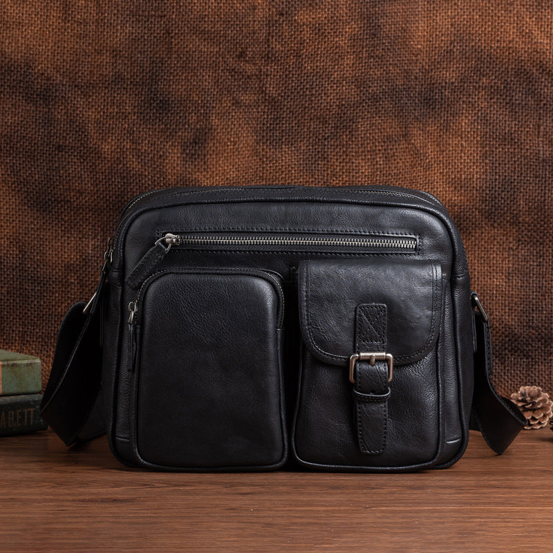 Presale Tree High First Layer Cowhide Men's Messenger Bags