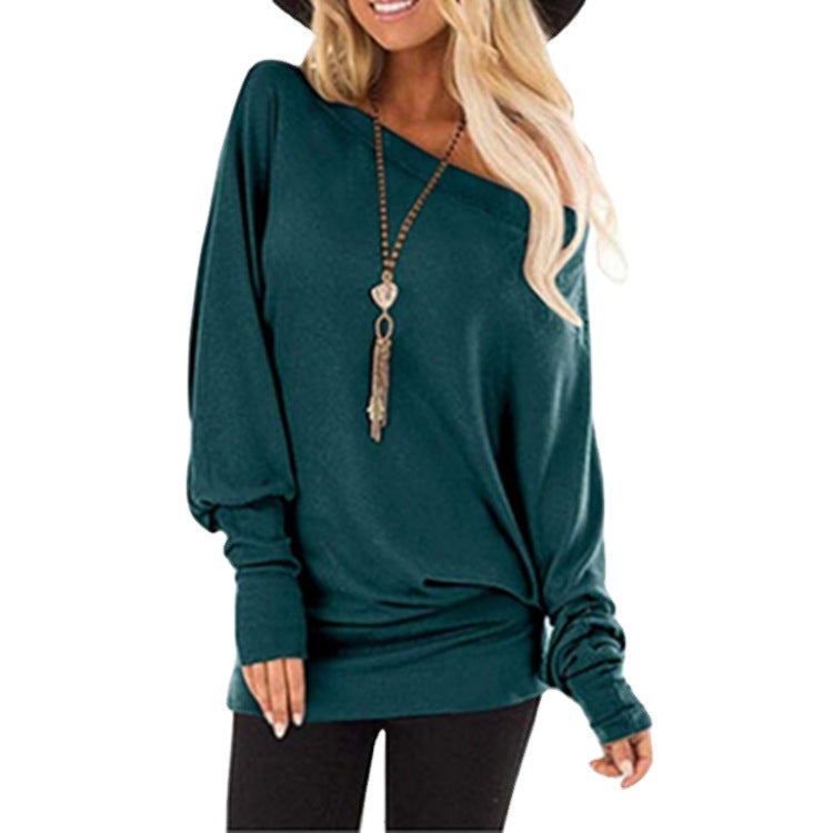 Women's Clothes Long Sleeve Autumn Solid Color Women's T-shirt