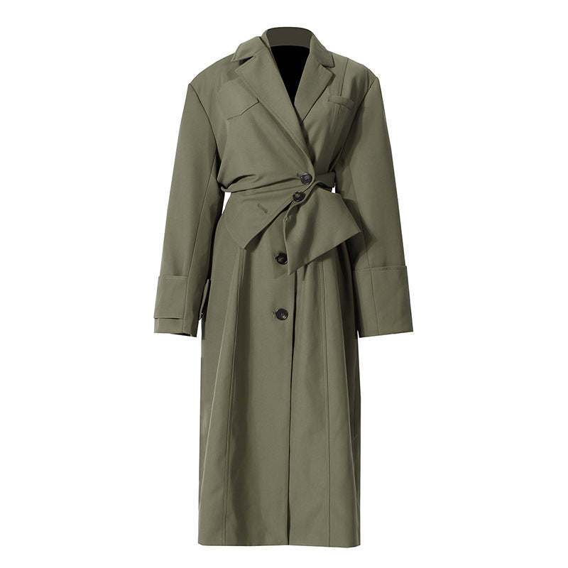 Women's Independent Designer Two-piece Detachable Wide Shoulder Coats