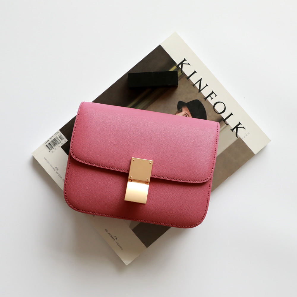 Versatile Women's Stewardess Cowhide Genuine Leather Crossbody Bags