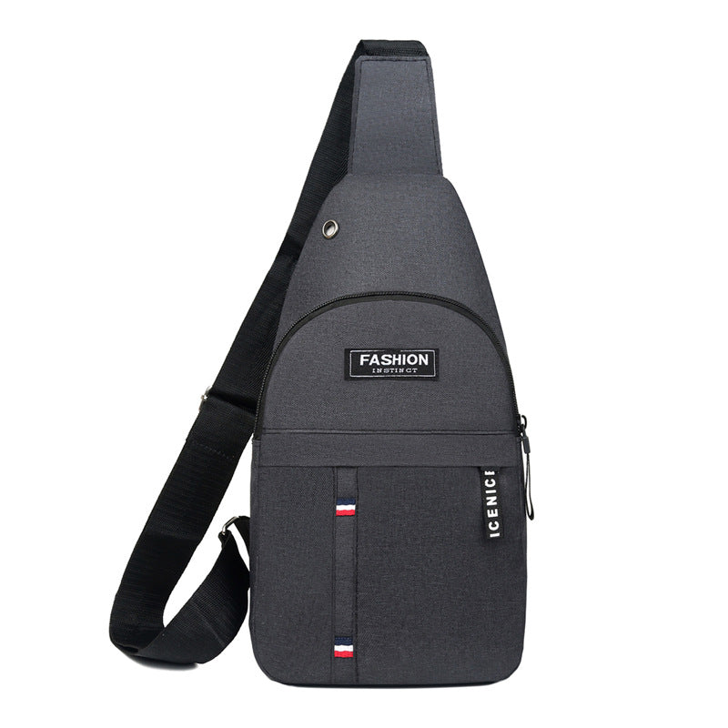 Men's Comfortable Printed Canvas Korean Fashion Men's Chest Bags