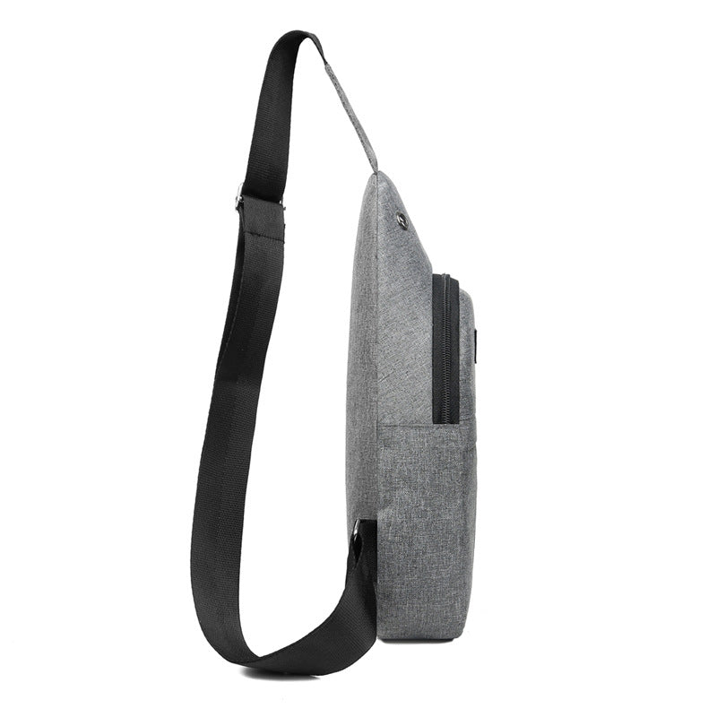 Men's Comfortable Printed Canvas Korean Fashion Men's Chest Bags