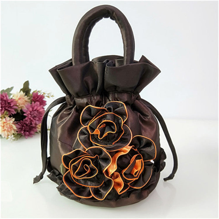 Women's Fashion Mobile Dinner Flower Handmade Handbags