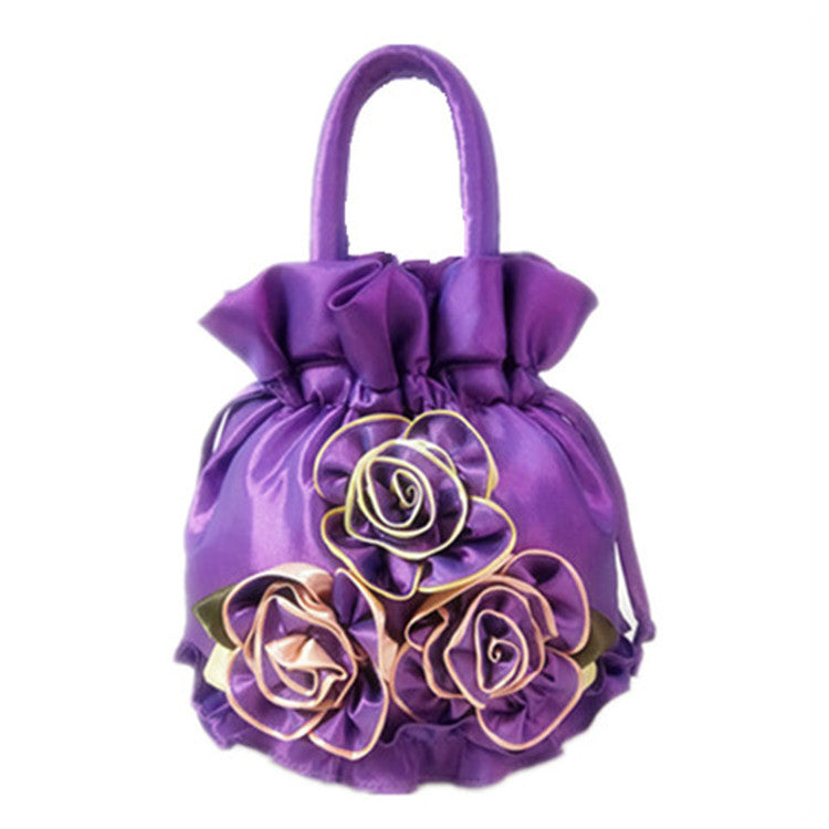 Women's Fashion Mobile Dinner Flower Handmade Handbags