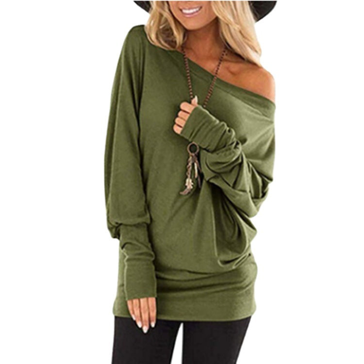 Women's Clothes Long Sleeve Autumn Solid Color Women's T-shirt
