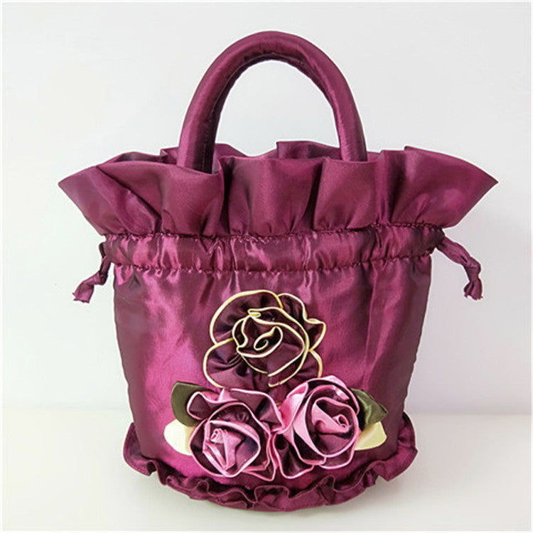 Women's Fashion Mobile Dinner Flower Handmade Handbags
