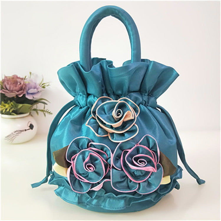 Women's Fashion Mobile Dinner Flower Handmade Handbags