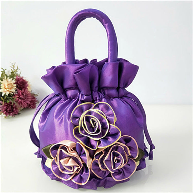 Women's Fashion Mobile Dinner Flower Handmade Handbags