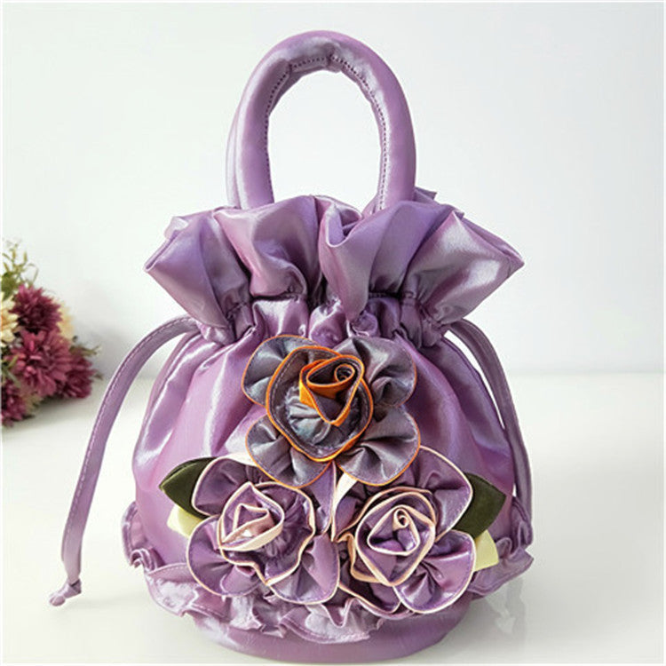 Women's Fashion Mobile Dinner Flower Handmade Handbags