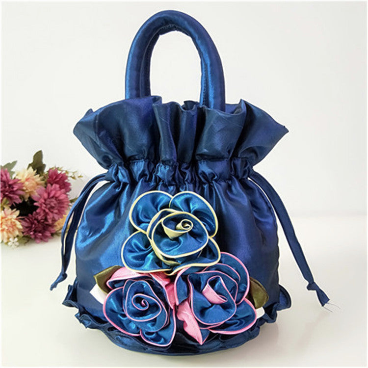 Women's Fashion Mobile Dinner Flower Handmade Handbags