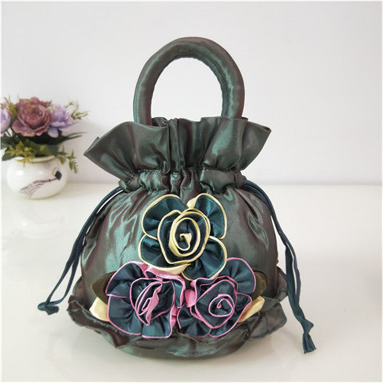 Women's Fashion Mobile Dinner Flower Handmade Handbags