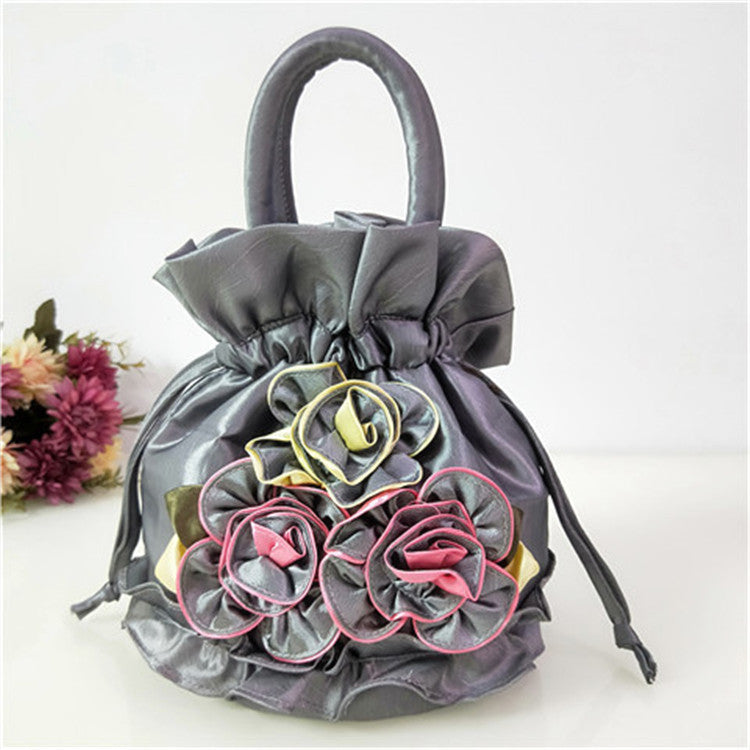 Women's Fashion Mobile Dinner Flower Handmade Handbags