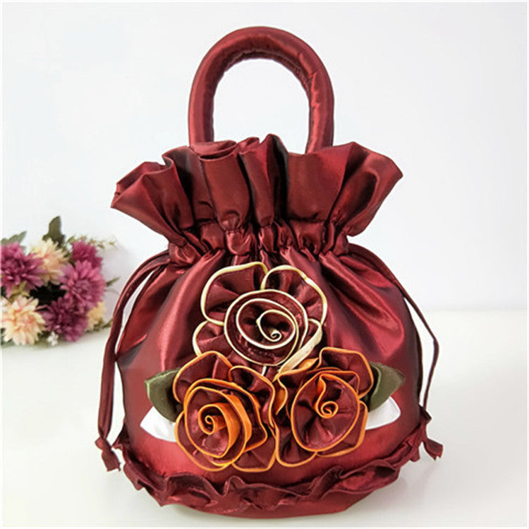 Women's Fashion Mobile Dinner Flower Handmade Handbags