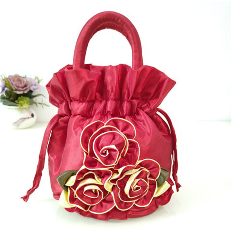 Women's Fashion Mobile Dinner Flower Handmade Handbags