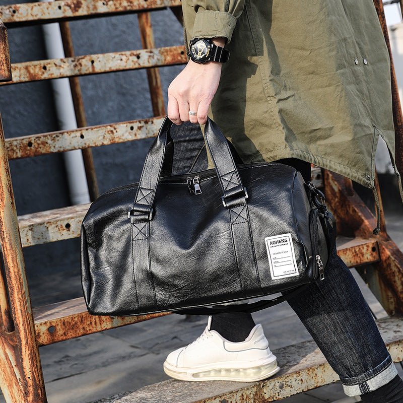 Women's & Men's & Leather Training Short Distance One Travel Bags