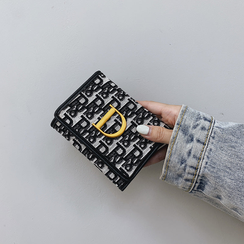 Women's Fashion Cloth Upper Short Long Folding Ladies Wallets