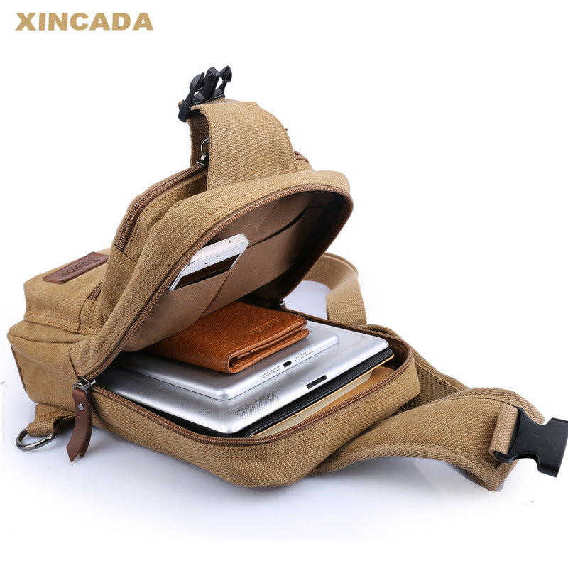 Men's Innovative Unique Classic Multifunctional Canvas Men's Chest Bags