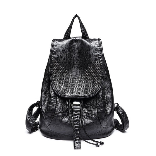 Women's Woven Korean Style Trendy Rivet Fashionable Backpacks